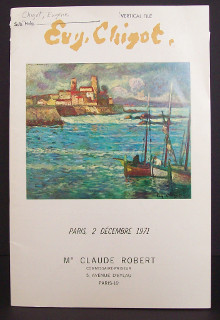 Eugene Chigot 1860 1923 br Dessins aquarelles et peintures vente Hotel Drouot le jeudi 2 decembre 1971 Robert Claude expert 
