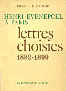 Henri Evenepoel a Paris Lettres choises 1892 1899 Hyslop Francis E edit 