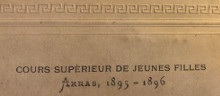  p Cours superieur de Jeunes Filles p p Arras 1895 1896 p p Photographie p 