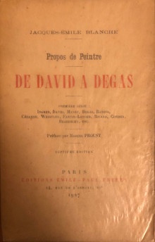 p Propos de Peintre p p i De David a Degas i br p p Premiere Serie p p Jacques Emile Blanche p