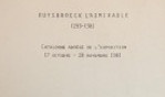 Ruysbroeck l'Admirable   Bibliothèque royale Albert Ier   1981