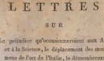 Quatremère de Quincy   Lettres sur le projet...