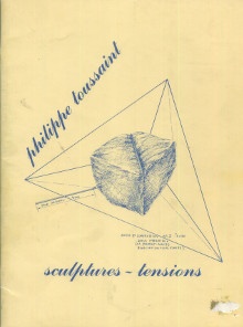  p Philippe Toussaint p p Sculptures Tensions p 