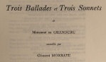 Morraye Clément   Trois ballades