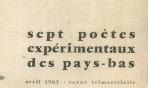Poètes expérimentaux Pays Bas   1963