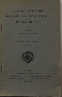 p La date d execution des deux bas reliefs tardifs d Angkor Vat p p Coedes G p