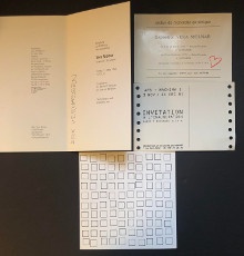  p Vera Molnar p p Cartons d invitation p p vernissage p p 4 expositions p p 1977  1979 1981 1994 p 