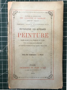 p Explication des ouvrages de peinture p p Exposes au profit de la colonisation de l Algerie p p par les Alsaciens Lorrains p p Paris 1874 p p Societe de Protection des Alsaciens et Lorrains p p demeures Francais p