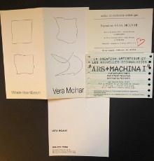  p Vera Molnar p p Cartons d invitation p p vernissage p p 4 expositions p p 1977  1979 1981 1994 p 