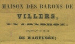 Condroz   Généalogie Barons de Villers   Tervarent 1861
