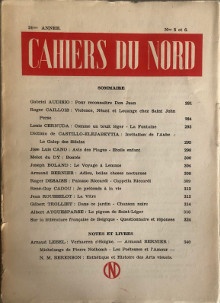 p Cahiers du Nord p p n 5 et 6 p p 1953 54 p p Aiguesparse Albert i et al i p 