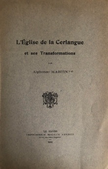 p L eglise de la Cerlangue p p et ses transformations p p Martin Alphonse p 