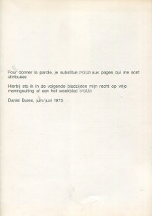  p Daniel Buren p p Bruxelles 12 x 1 p p Europalia 1975 p p Collectif p 