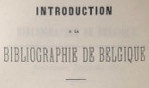 Belgique   Bibliographie 1877