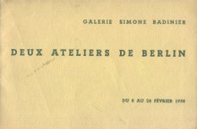  p Deux ateliers de Berlin Fritz Cremer Arno Mohr et leurs eleves p p Joly Pierre pref p 
