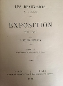  p Les Beaux Arts a Lille p p Exposition de 1881 p p Merson Olivier p 