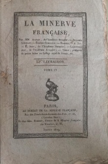  p La Minerve francaise p p LIe Livraison Tome IV p p Janvier 1819 p p Constant Benjamin i et al i p 