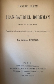  p Jean Gabriel Borkman p p i drame en quatre actes i p p Ibsen henrik p 
