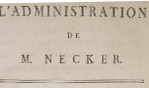 Necker   Sur l'administration   1791