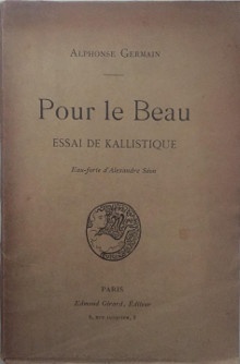  p Pour le Beau p p i Essai de Kallistique i p p Germain Alphonse p 