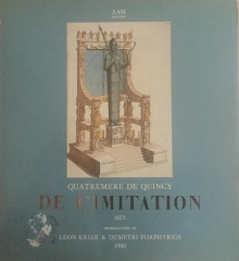  p Essai sur la nature le but et les moyens p p De L Imitation dans les beaux arts p p 1823 p p Quatremere de Quincy p 