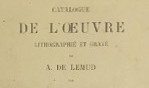 Lemud   oeuvre lithographié et gravé   1881