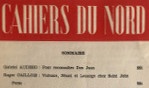 Belgique   Cahiers du Nord   1953 54