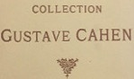Collection Gustave Cahen   3 ventes 1929
