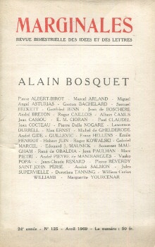  p Alain Bosquet Marginales  1969 p p Ayguesparce Albert dir p 