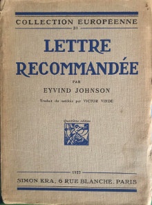  p Lettre recommandee p p Johnson Eyvind p 