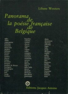p Panorama de la poesie francaise de Belgique p p Wouters Liliane p