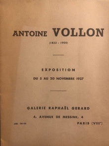  p Antoine Vollon p p 1833 1900 p p Paris 1937 p 