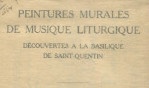 Saint Quentin   Peintures murales de musique liturgique 1925 Félix Raugel