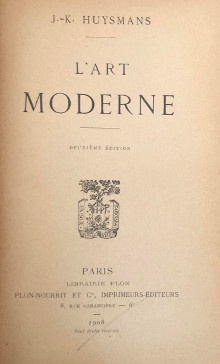  p L art moderne p Huysmans J K 