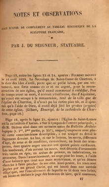  p Histoire de la Sculpture francaise p p par T B Emeric David p p i accompagnee de notes et observations i p p par M J Du seigneur Statuaire p p i et publiee pour la premiere fois i p p par les soins de M Paul Lacroix p p bibliophile Jacob p Emeric David T B 