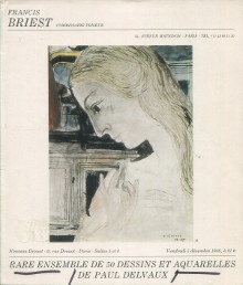 p Rare ensemble de 50 dessins et aquarelles de Paul Delvaux Ancienne collection Claude Spaak p p Schoeller Andre expert p