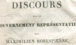 Arras   Robespierre   Discours sur le gouvernement représentatif