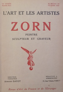 Anders Zorn peintre sculpteur et graveur Focillon Henri