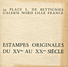 Estampes originales du XVe au XXe siecle 1966 F S 