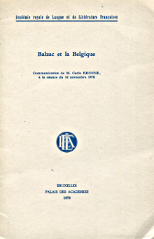 Balzac et la Belgique Bronne Carlo