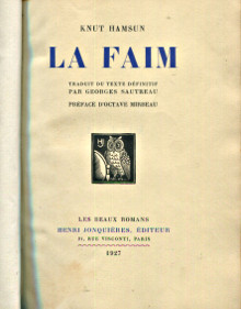 La Faim Hamsun Knut