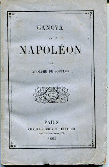 Canova et Napoleon Bouclon Adolphe de