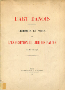 L art danois Critiques et notes sur l exposition du Jeu de Paume en mai juin 1928 Madsen Karl