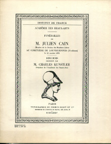 Funerailles de M Julien Cain au cimetiere de Louveciennes le 12 octobre 1974 Kunstler Charles