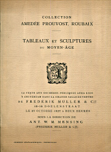Collection Amedee b Prouvost b Roubaix Tableaux et sculptures du Moyen Age Amsterdam 1927 Mensing Ant W M 