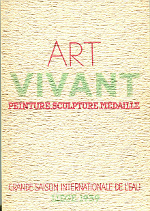 Art vivant Liege 1939 Grande saison internationale de l eau br Peinture Sculpture Medaille Gilbert Marthe dir 