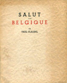  Salut a la Belgique Claudel Paul