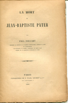 La mort de Jean Baptiste Pater Foucart Paul