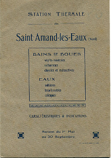 Station thermale de Saint Amand les Eaux Nord br Bains de boue Eaux Caracteristiques et indications Saison du 1er mai au 30 septembre 