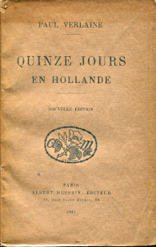 Quinze jours en Hollande Lettres a un ami Verlaine Paul